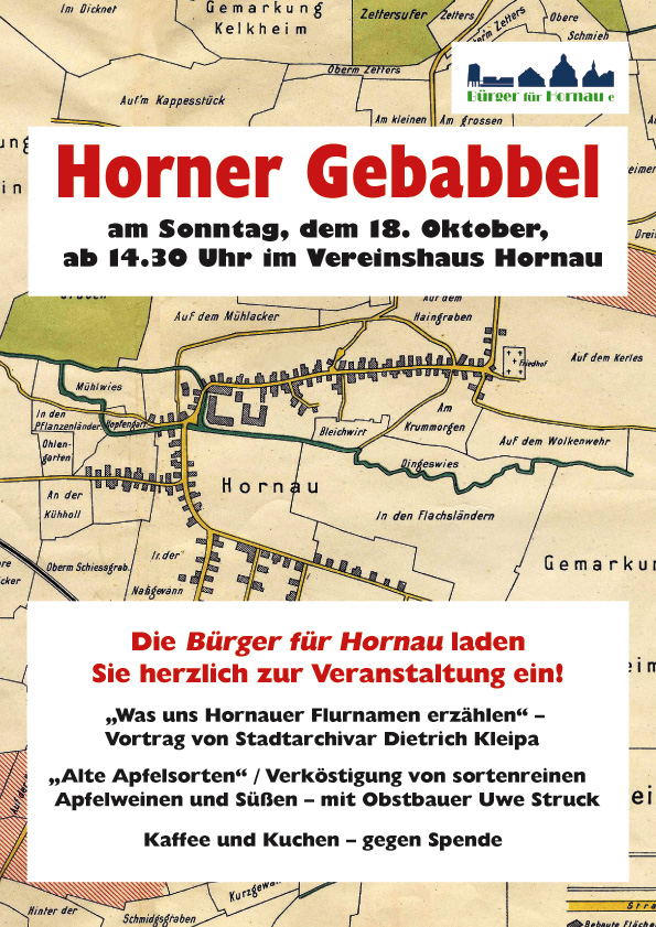 Veranstaltung Horner Gebabbel rund um den Abbel, 18.10.2015
